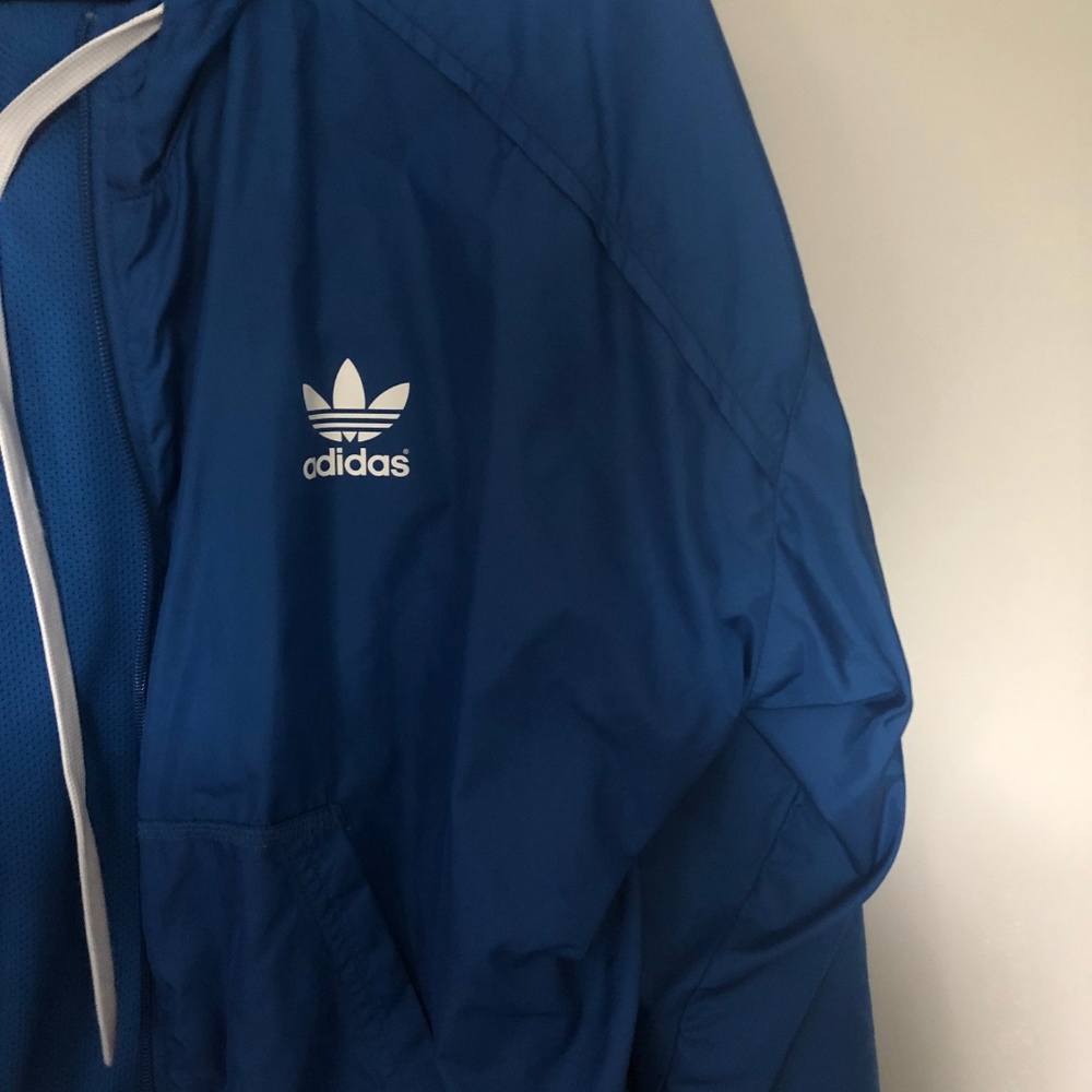 Blue ADIDAS Windbreaker Jacket - Picture 6 of 7